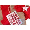 Miniblings DIY Advent Calender Set 24 Jute Bags Numbers Stars
