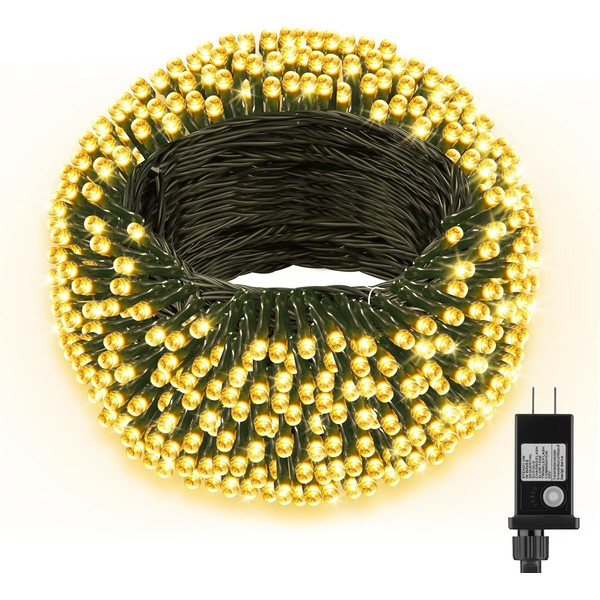Extra Long 264Ft 800 LED Christmas Lights with Timer, Green