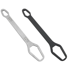SJZBIN 2pcs 8-24 MM Universal Plummer Wrench Set Double Head Self-Tightening Adjustable Wrench Tool Multifunction