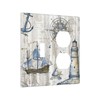 Xuejiaku Decorative Switch Cover Rustic Nautical Anchor Sailboat Compass Lighthouse
