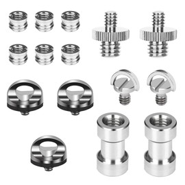 Noosverl 15 Pieces 1/4 Inch Camera Screw Adapter Set, Camera Screw Tripod, 1/4 to 3/8 Inch Screw Converter Camera Thread Adapter for Camera/Tripod/Monopad/Ball Head/Light Stand