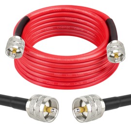 MOOKEERF RG8X Coaxial Cable 15ft,CB Coax Cable,UHF PL259 Male to Male Low Loss CB Antenna Cable 50 Ohm for HAM Radio,Antenna Analyzer,Dummy Load,SWR Meter