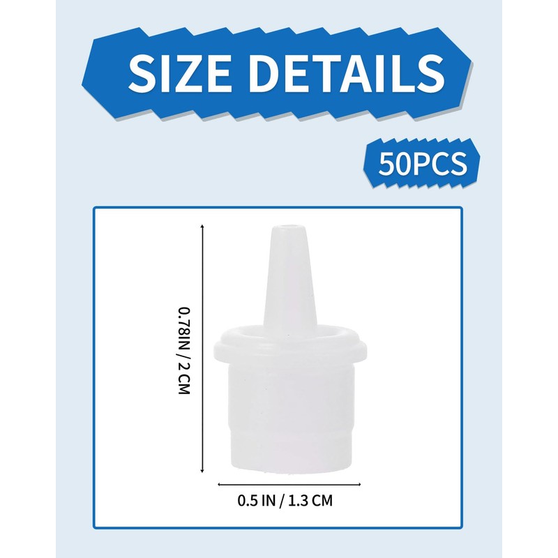KGDUYC Pack of 50 Eyelash Glue Bottle Cap, Eyelash Glue