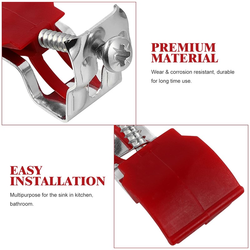 VILLCASE 10pcs Sink Bow Mounting Clips Arc Shaped Kitchen Sink