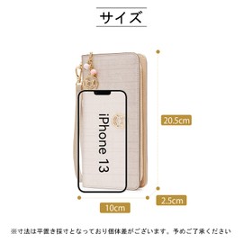 FOXLOVER Women's Long Wallet, Trifold, Cow Split Leather, Coin Purse, Prevents Bills Breaking, Cute, Stylish, Gold-Round Zipper