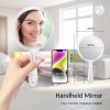 D Hand Mirror Double-Sided Handheld Mirror 1X/ 2X Magnifying Mirror