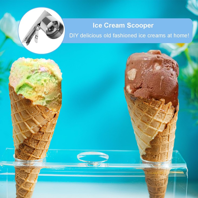 Reicyfang Old Time Ice Cream Scooper, Easy Release Trigger Ice