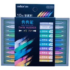 Plumón Dual Tip Brush Punta Pincel Metalicos Lettering