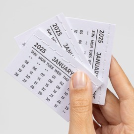 Mini Calendar Tabs White Month to View Tear Off Pads 2025 Calendar Personal Organisers Workplace Home Room Office School (50)