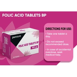 Folic Acid 400 mcg Tablets 4Pack 360 Vitamin B9 Tablets 1 Year Supply for Pregnancy Care Supports Maternal Tissue Growth During Pregnancy Reduce Tiredness and Fatigue Boost Health and Immune System
