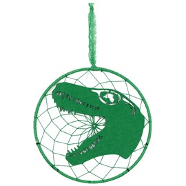 Tiardey Dinosaur Dream Catcher Handmade Feather Dreamcatcher Feathers Wall Hanging Ornament Gift for Bedroom