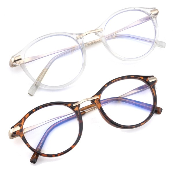 SOPHILY Round Reading Glasses Women Men Circle Readers Blue Light