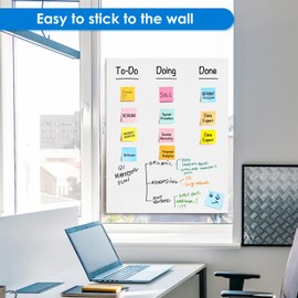 maxtek Sticky Easel Pad, 25x30 in, 30 Sheets/Pad, Large Chart Paper Anchor Chart Paper for Teachers, Self-sticky Easel Paper Flip Chart Paper for Wall, 2 Pad/Pack