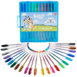 Innovative Designs Bluey Gel Pen Set for Kids, 24 Pack with Glitter Gel Pens, Cute Pens for Boys and Girls
