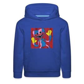 Poppy Playtime - Huggy & Kissy Split Hoodie (Kids, Royal Blue, 12-14)