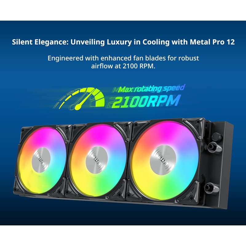 MONTECH HyperFlow ARGB 360 - AIO CPU Liquid Cooler, Intel&AMD