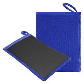 Oiieco 2 Pack Clay Mitt, Microfiber Clay Bar Glove Towel for Auto Detailing Cleaning Auto Clay Mitt (Blue)