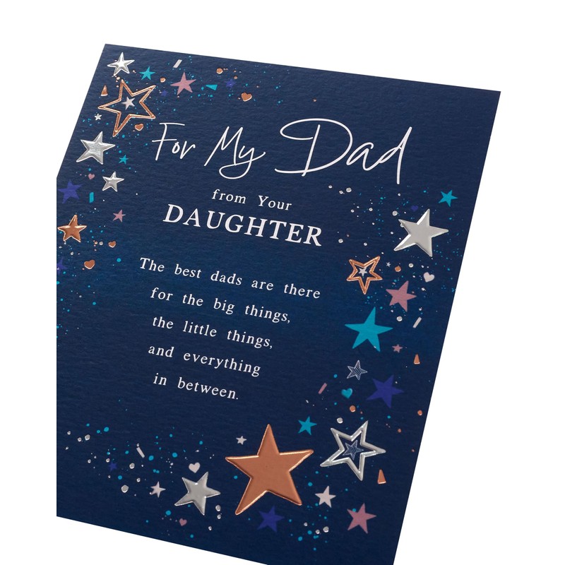 UK Greetings Birthday Card for Dad from Daughter - Starry