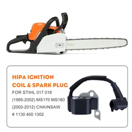 HIPA MS170 Ignition Coil for Sthl 017 018 MS180 MS180C 018C Chainsaw 2003 and 2013 with Spark Plug Replace 1130 400 1302