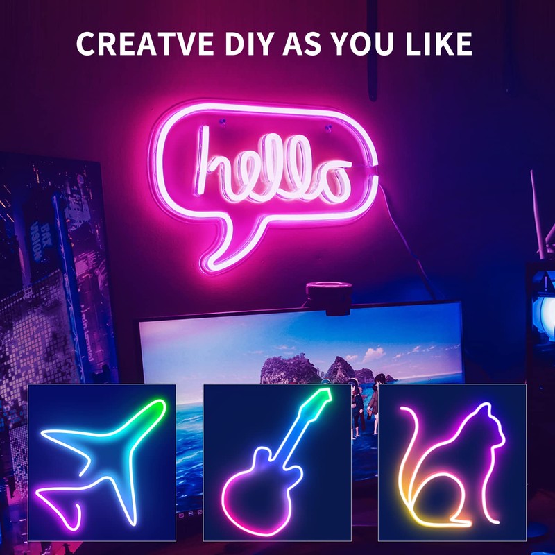32.8ft LED neon Lights with Remote APP Control IP65 Waterproof
