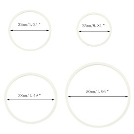 ONLYKXY 350pcs White Natural Rubber Bands,25mm/32mm/38mm/50mm Soft Elastic Bands Hair Ties for Hair Braids Hair Rubber Ring