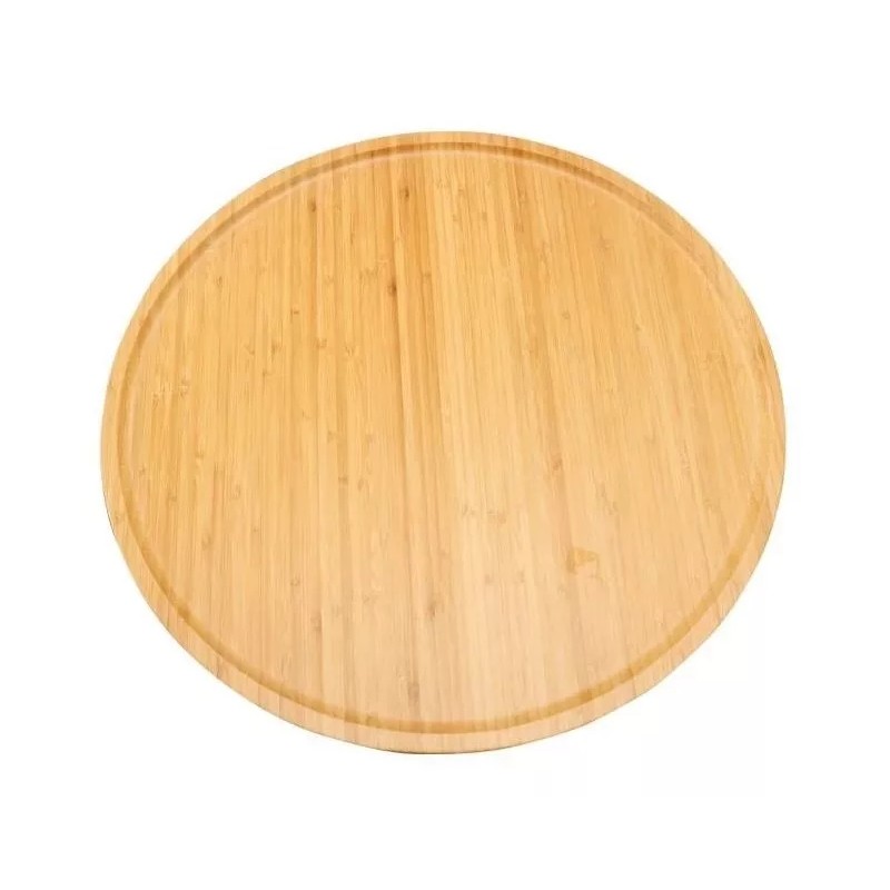 Home Charola Giratoria Lazy Susan De Bamboo Bambu Mesa 44.5cm