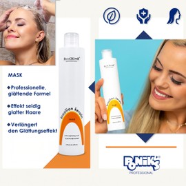 Blackomb - Maske für Haare nach Keratin Glättung, Haarkur Strapaziertes und Sehr Trockenes Haar - Keratin Haarpflege ohne SLS, Parabene 250ml