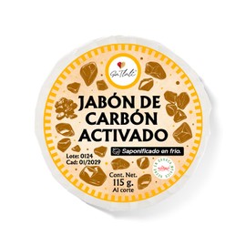 Gatlali Ga Tlali Jabón Natural Carbón Activado 115g | Ideal para Afeitado Masculino | Espuma Rica y Cremosa | Limpieza Profunda para Todo Tipo de Piel | Sin Aditivos Químicos