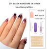 Hanakoko Handmade Press-On Nails, Floral Designs with Glitter and Pearls,