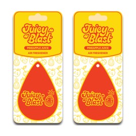 Juicy Blast Pineapple Car Air Freshener, Pack of 2
