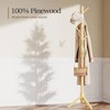Pipishell Coat Rack Sturdy Wooden Coat Rack Stand, Adjustable Coat