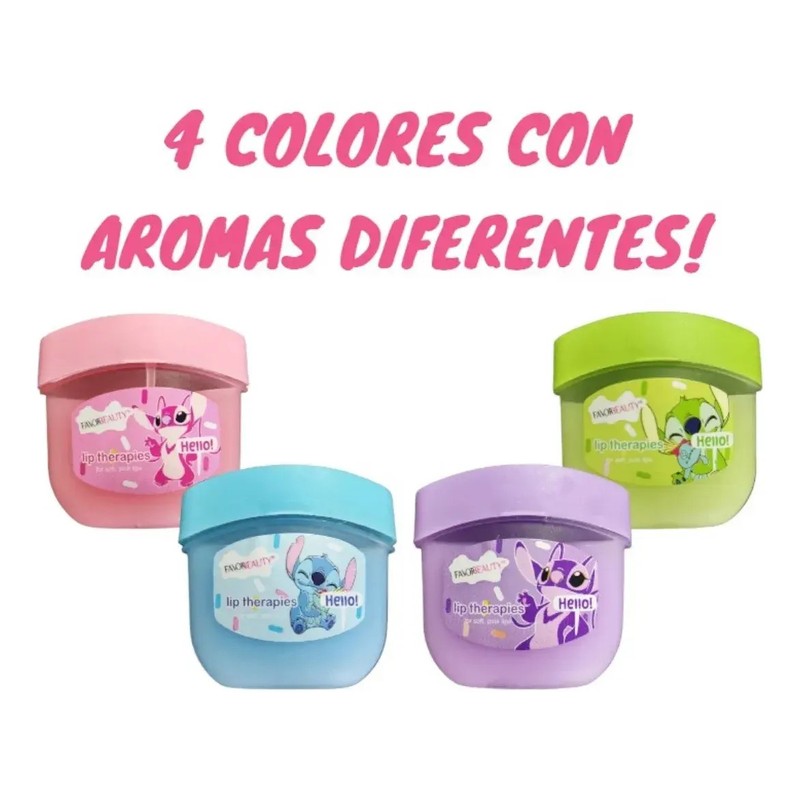48 Mini Bálsamos Hidratantes De Labios Frutales Caricaturas
