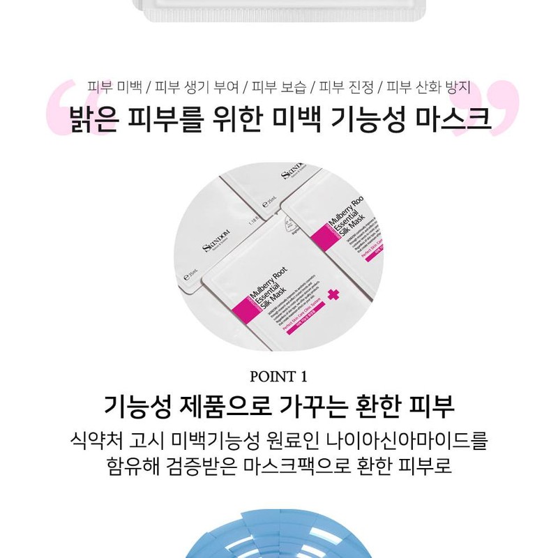 skindom Skinderm Brightening Care Morus White Skin Essential Silk Mask