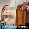 Arise Stylish Acacia Bread Box for Kitchen Countertop, Extra Large
