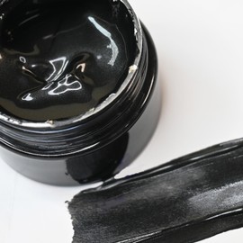 Shimmer Metallic Acrylic Paint Black Metallic Chalk Paste 1.7oz/50ml, Ideal for Wood/T-Shirts/Glass/Stone, DIY Crafts Projects Glitter Pearlescent Golden Pigment Suitable for Beginners Artists