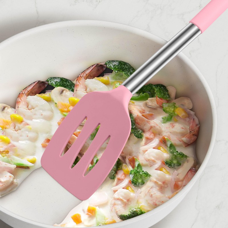 LIANYU Silicone Kitchen Utensils Set of 6, Cooking Utensils Spatula