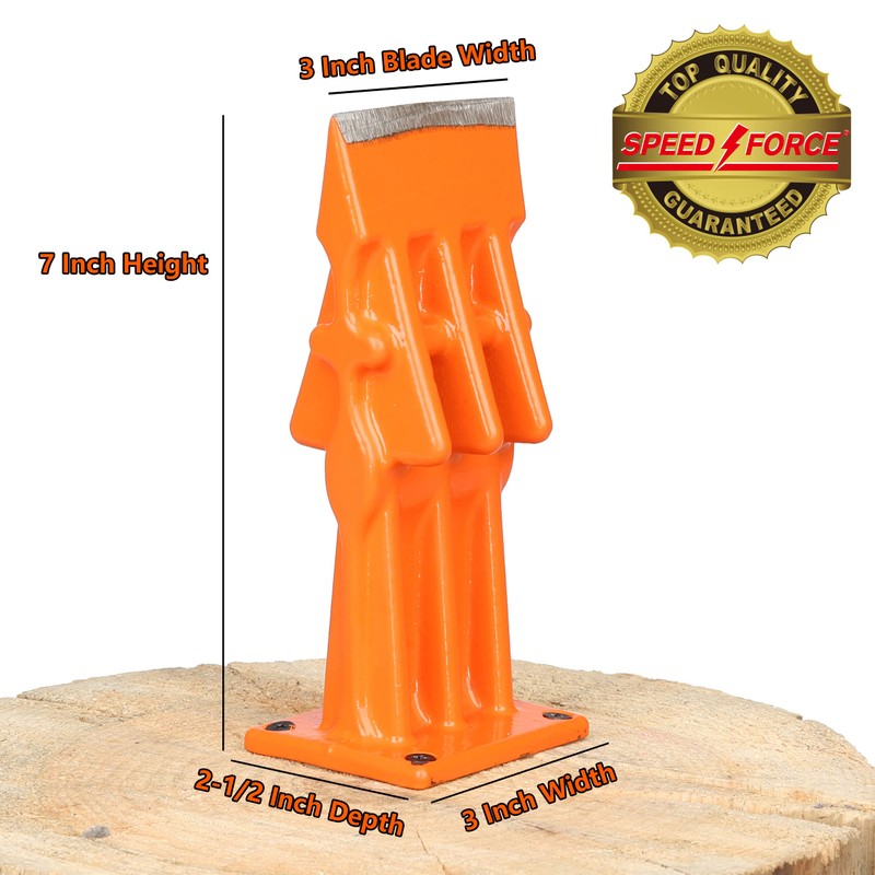 SPEED FORCE Firewood Kindling Log Wood Splitter – No Axe!Wedge