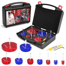 9 PCS PVC Pipe Reamer Kit, Fitting Saver Contains 1/2",3/4'', 1'',1-1/4",1-1/2'',2'', 2-1/2", 3'', 4'' Head Reamers, Plumbing Tools for Standard 1/2" Drills,Suit for PVC,CPVC, PP, PE and ABS Pipes