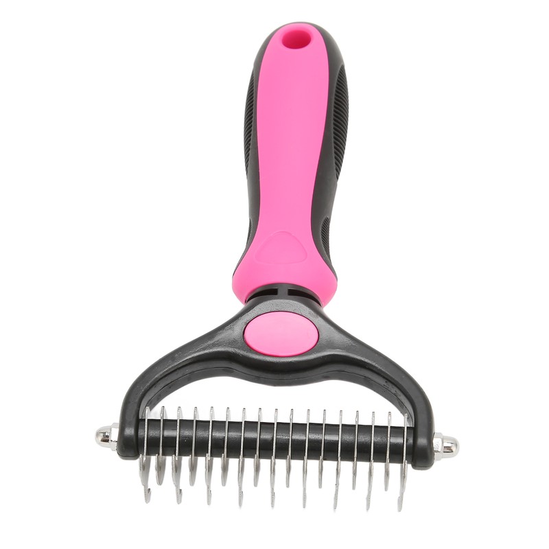 Pet Undercoat Rake Double Sided Knots Removal Grooming Massage Dog