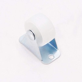Rigid Non-Swivel Caster Wheels PP Top Plate Mounted Caster Wheel for Office Chair Commodity Shelf 1" White 12Pcs
