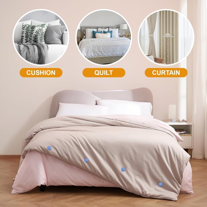 Yharnamite 20 Pcs Duvet Pins, Cover Holding Clip, Reusable Quilt