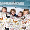 Shishiimo Chicken Flowers Blanket-Chicken Gift for Kids Men Women-Soft Flannel