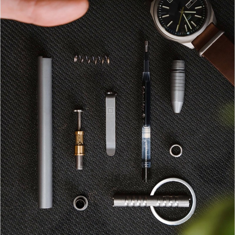 BIG IDEA DESIGN Slim Click Pen (Machined Raw)