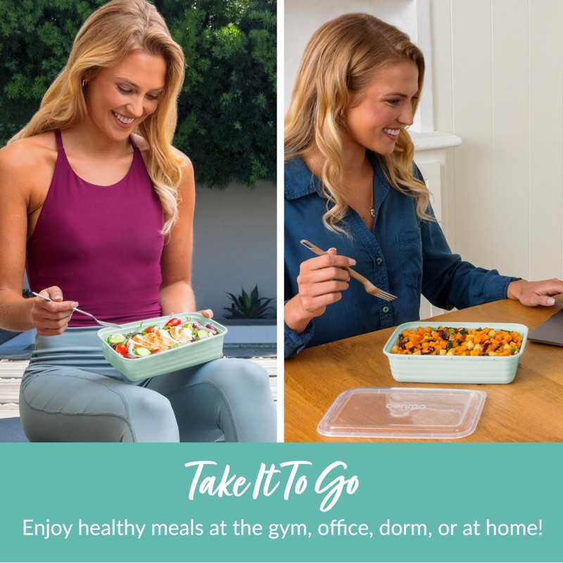 Bentgo Prep 1-Compartment Meal-Prep Containers with Custom-Fit Lids - Microwaveable,