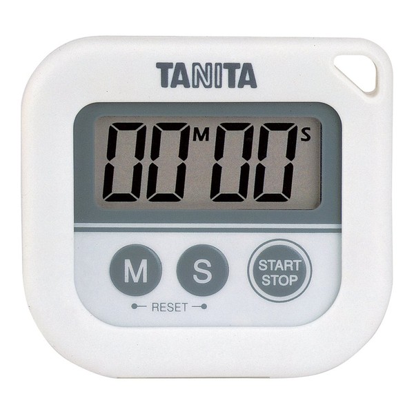 タニタ 丸洗いタイマー100分計 ホワイト TD-376-WH