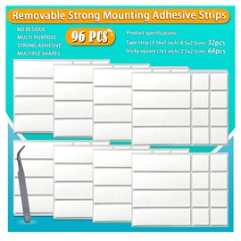 Birllaid Double Sided Tape for Walls, Picture Hanging Strips Removable Mounting Adhesive Tape for Hanging Picture Poster Decorations