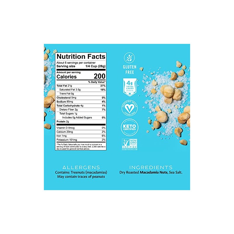 Mauna Loa Macadamias, Macadamias secas asadas, tarros de 6 onzas