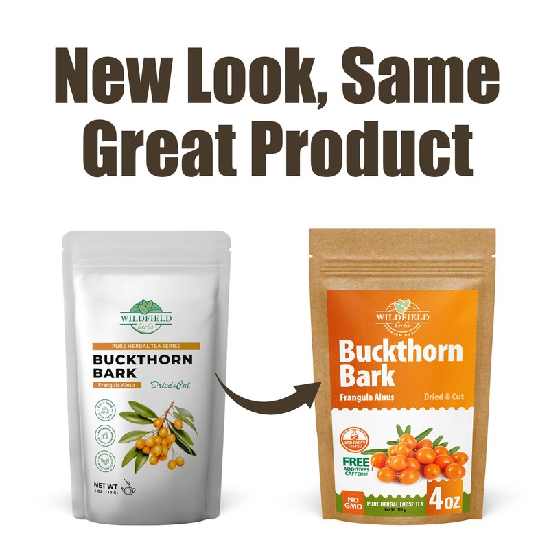 4 oz. Buckthorn Bark Buckthorn Tea Herbal (Frangula Alnus) -