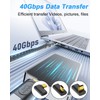 Poyiccot 40Gbps USB Type C Extension Adapter, 240W USB C