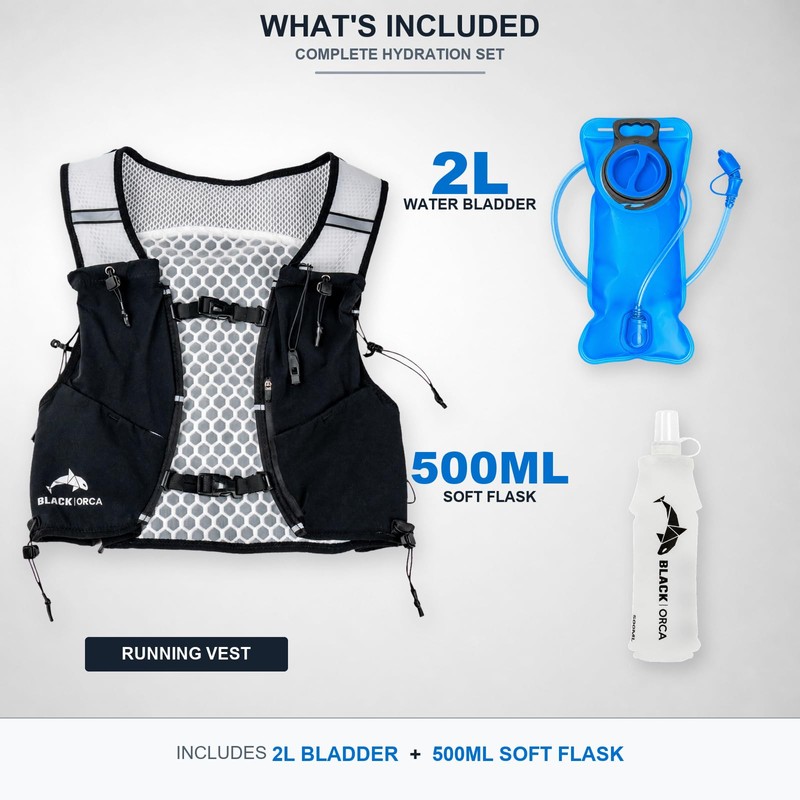 BLACK ORCA Running Vest for Women Men Hydration Vest with
